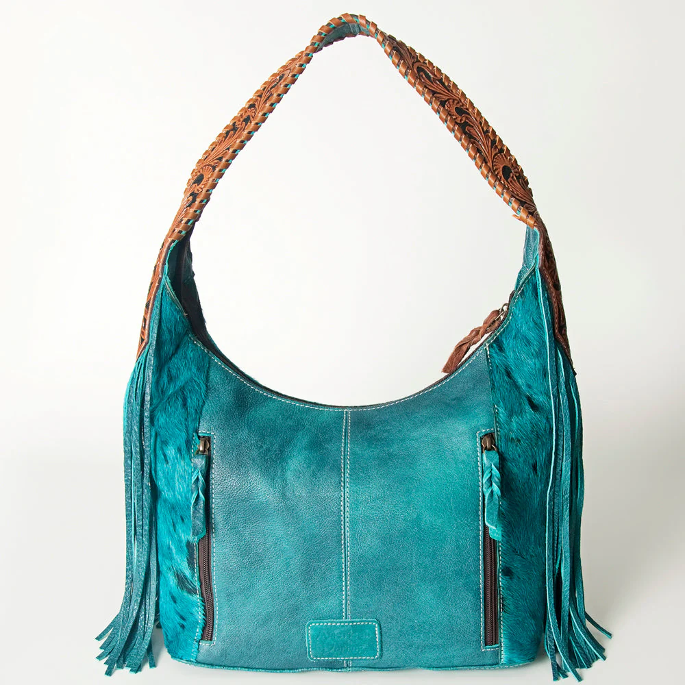 American Darling Western Hobo Bag Hair-On Cowhide & Tooled Leather Shoulder Purse LC-ADBG803