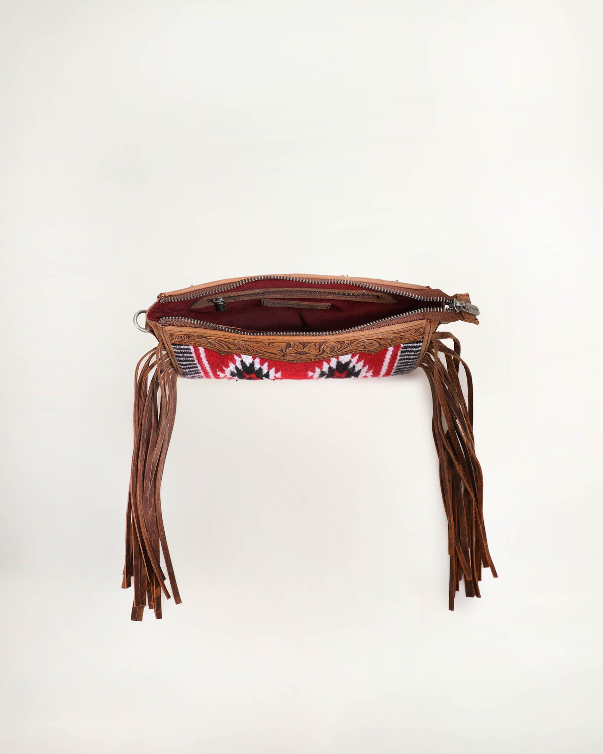 Loyal West Gloriana Mini Purse Red Wool And Calfskin