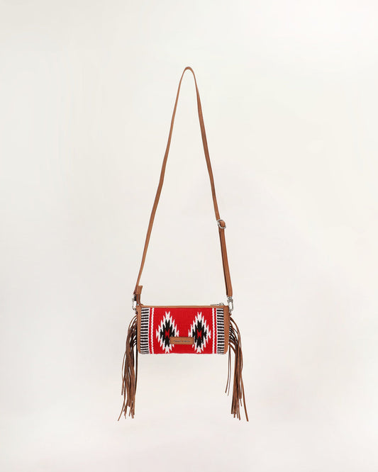 Loyal West Gloriana Mini Purse Red Wool And Calfskin
