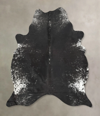 Large Gray & Black Cowhide