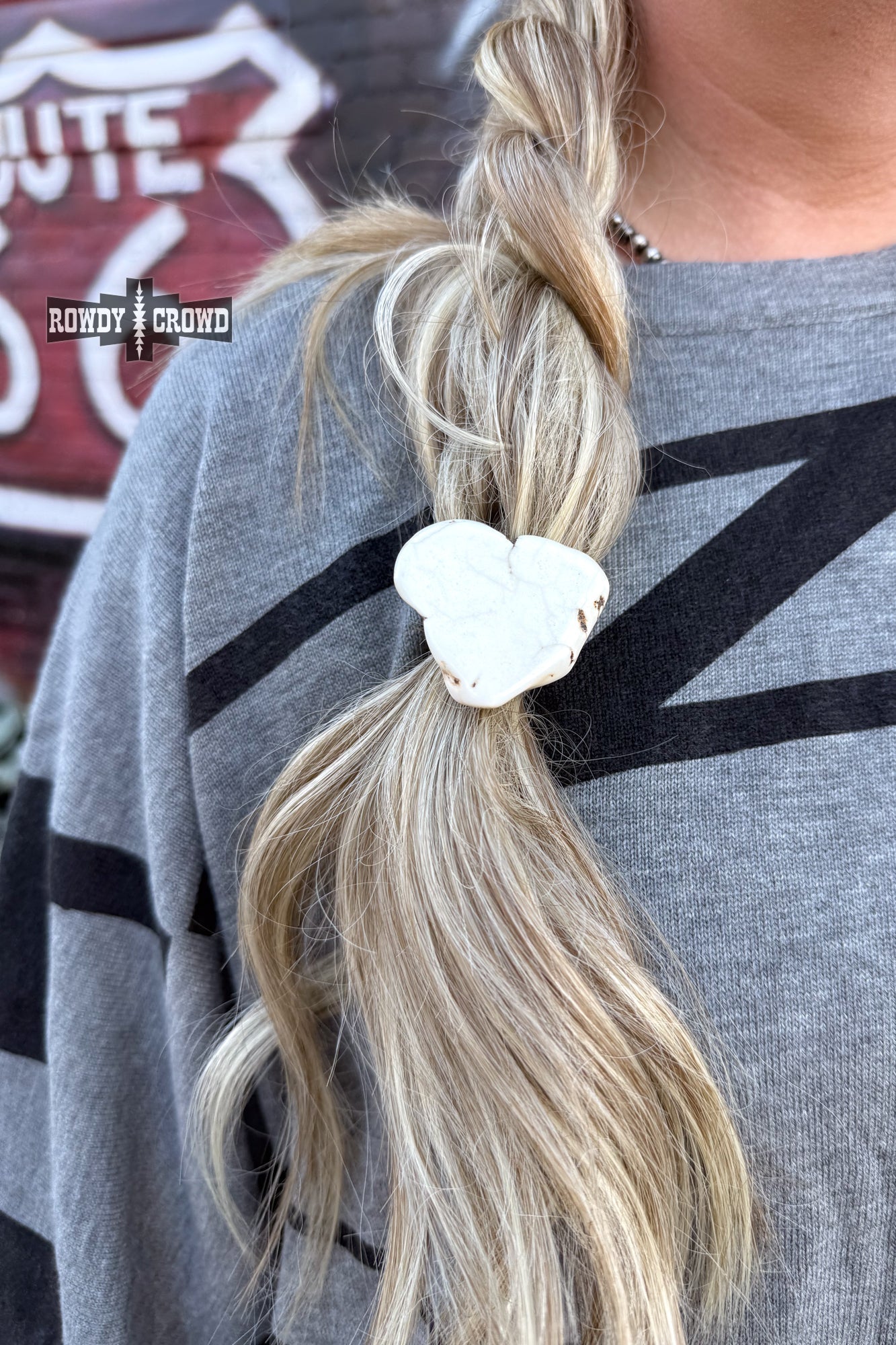 DS White Rock Ponytail Holder