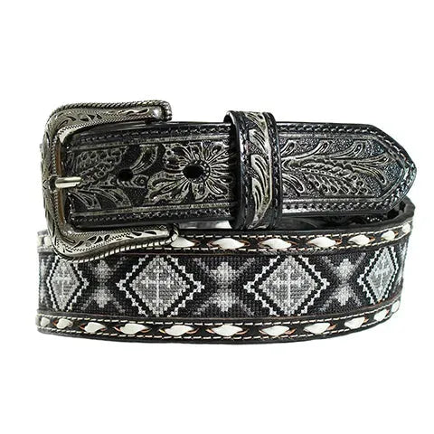 Nocona Midnight Cross Bead - Men's Belt