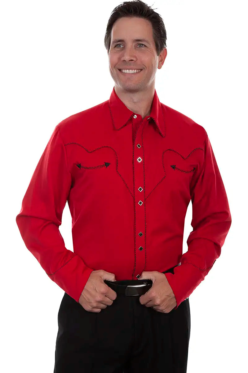 Scully Candy Cane - Men's Western Shirt