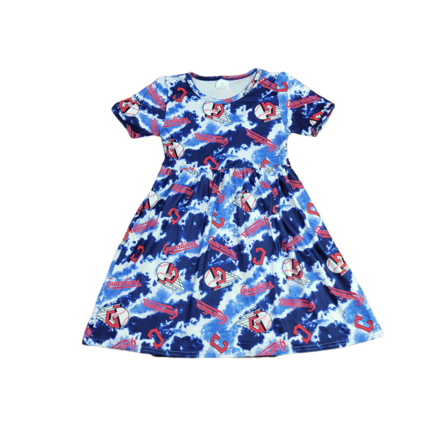 Cleveland Guardians Short Sleeve Milk Silk Dress