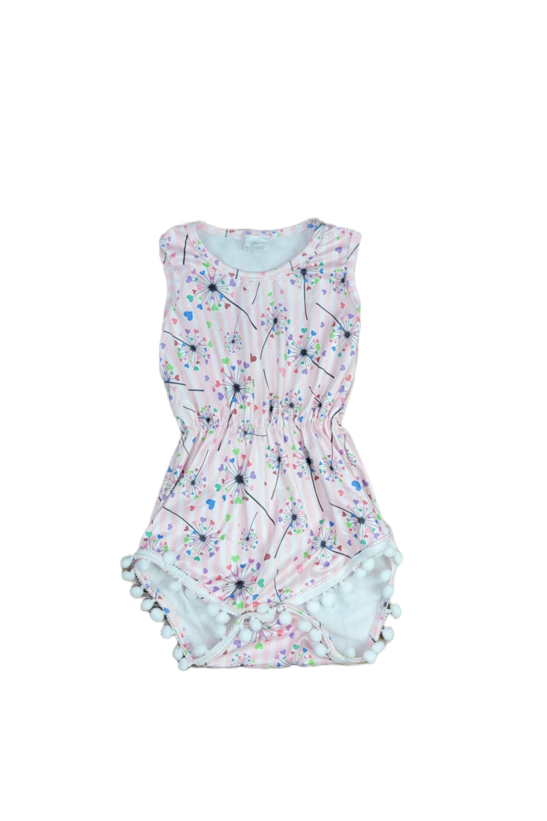 Dandelion Hearts Milk Silk Pom Pom Romper