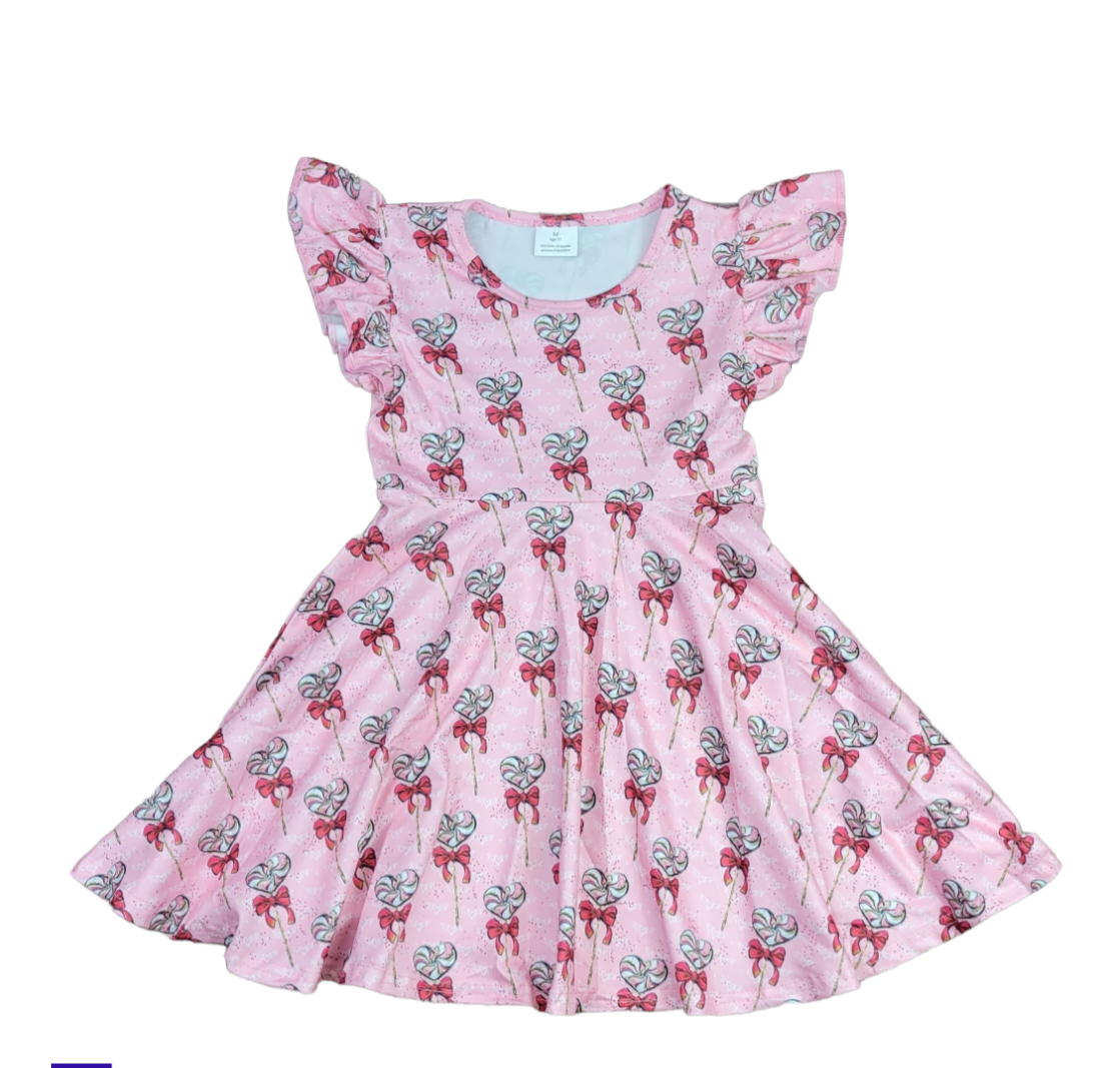 Valentine Lollipop Milk Silk Twirl Dress