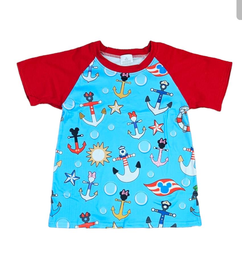 Mouse Cruise Milk Silk Raglan