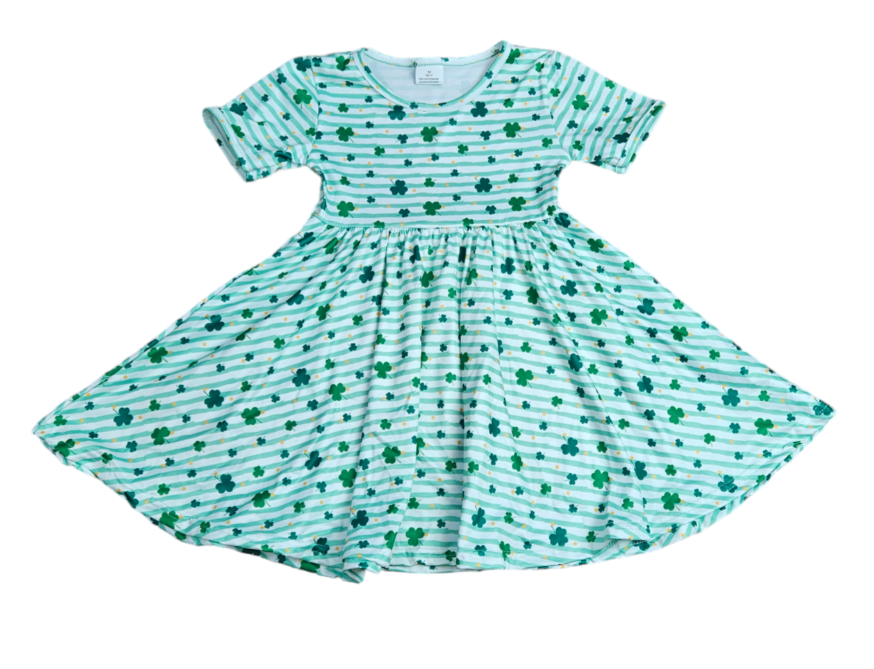 Shamrock Short Sleeve Milk Silk Twirl Dress