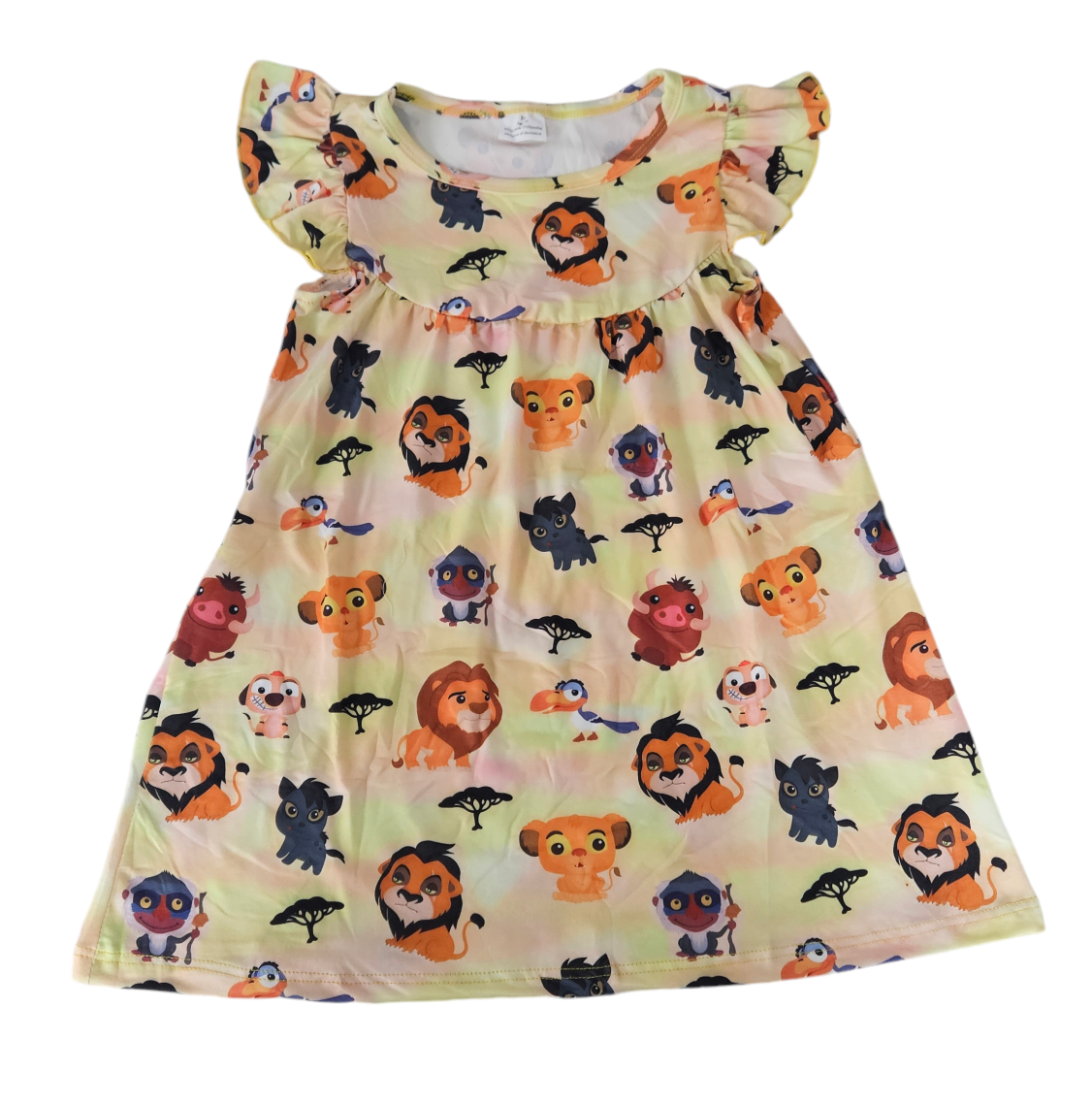 Circle Of Life Milk Silk Flutter Dress