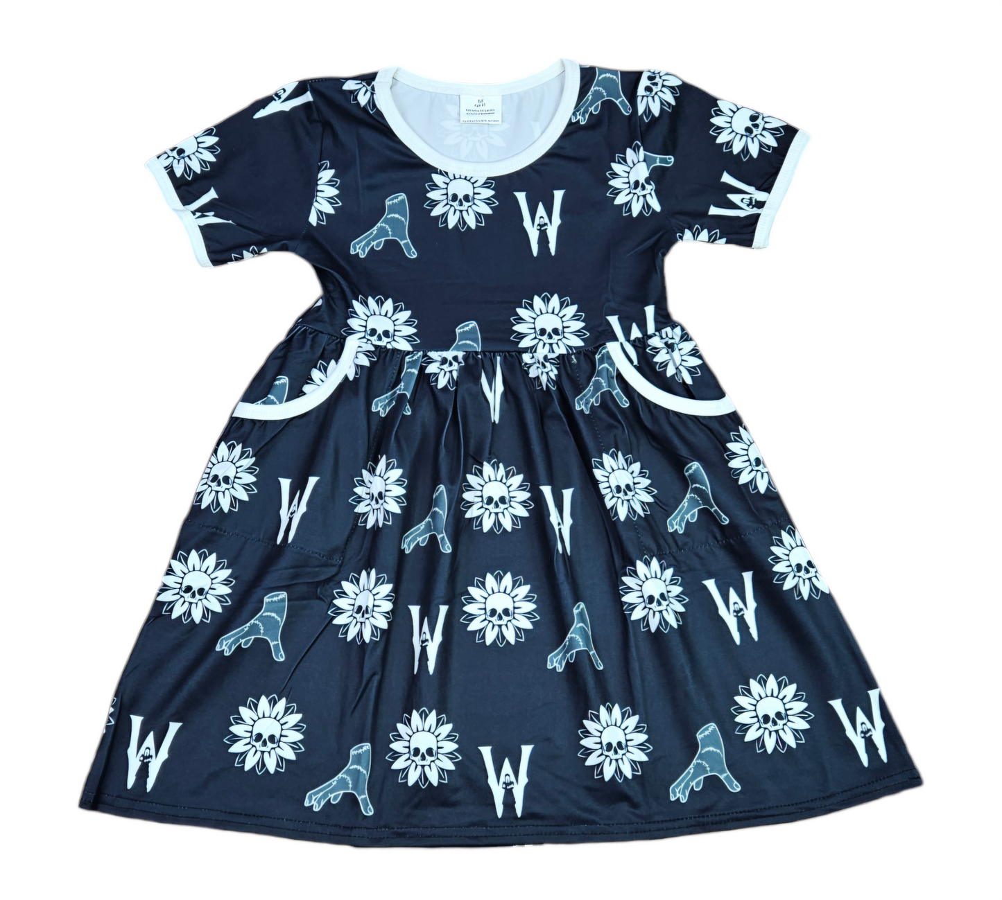 I Prefer To Be Vilified Short Sleeve Pocket Milk Silk Dress