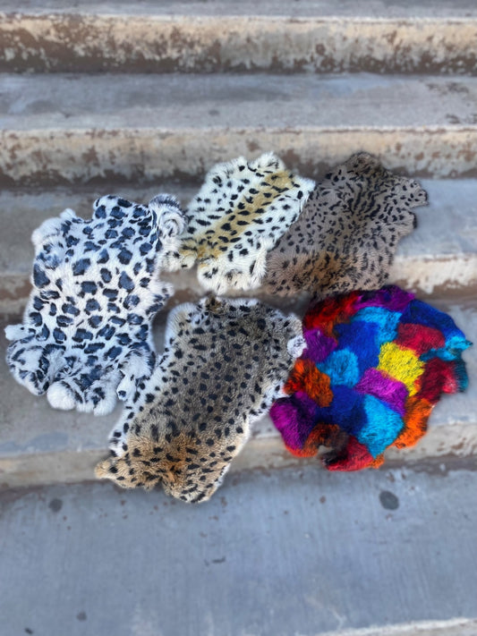Natural Rabbit Print Hides