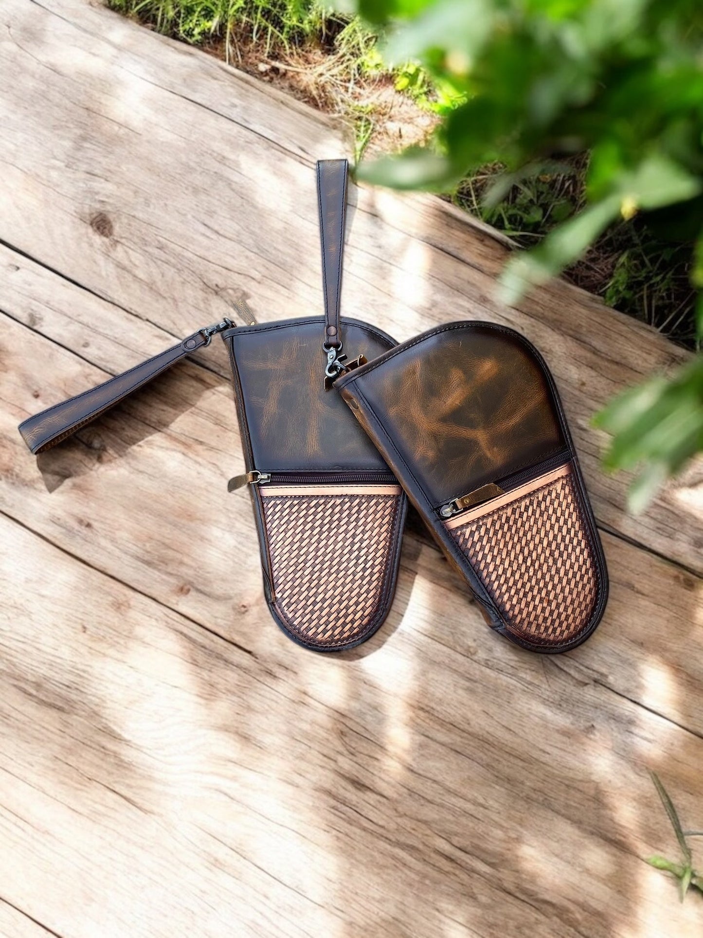 Large Vintage Tooled Leather Case