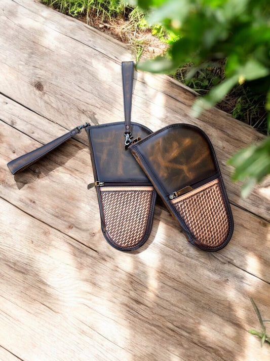 Large Vintage Tooled Leather Case