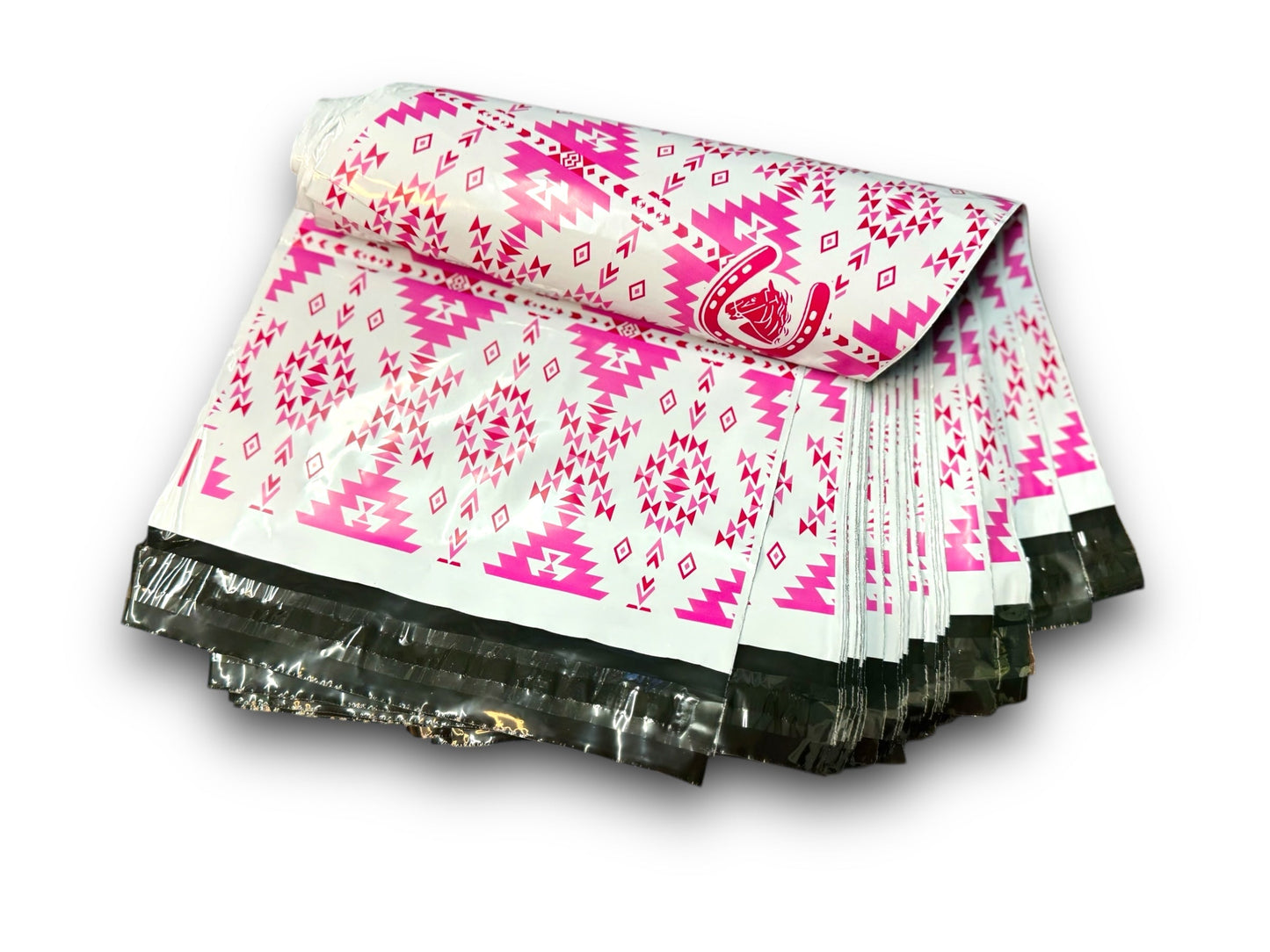 Pink Western Poly Shipping Bag 100 pcs
