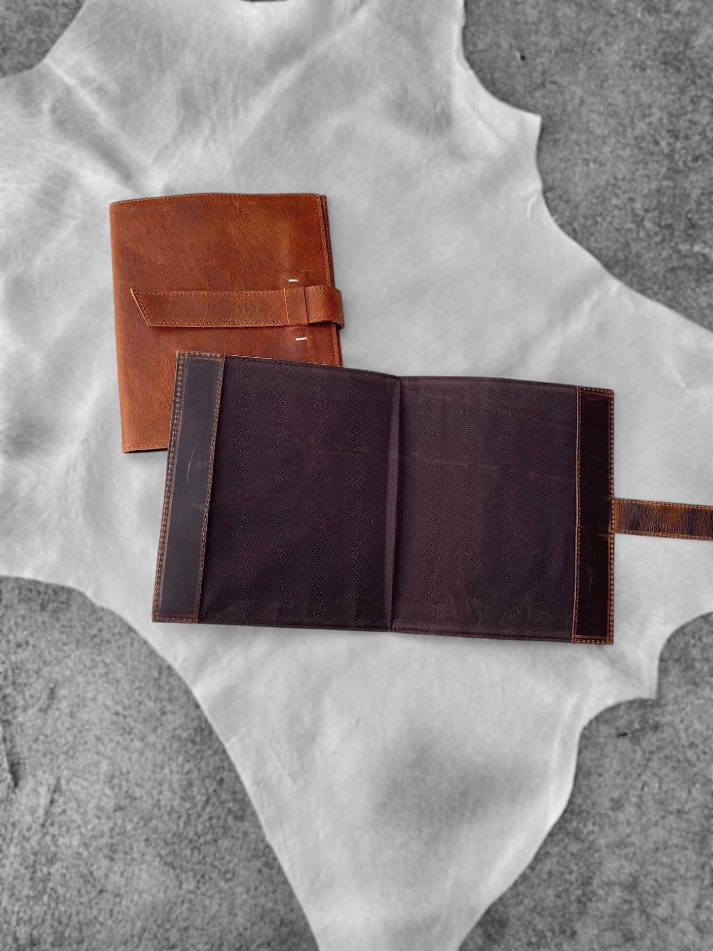 Cowhide Book Cover