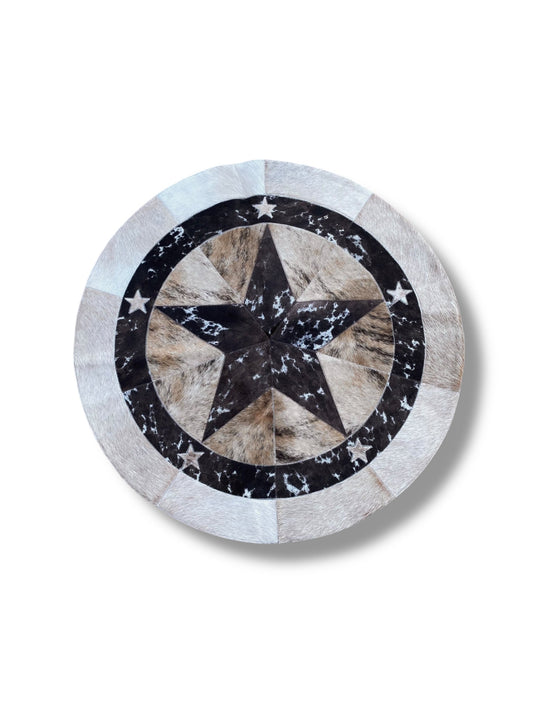 Star Round Cowhide Patchwork 3’ (S06)