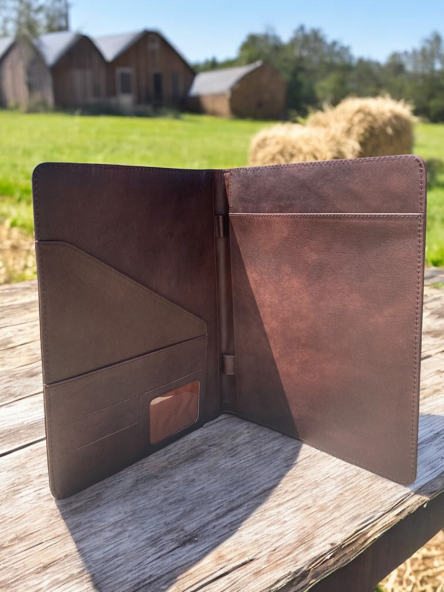Floral Cowhide & Tooled Leather Planner