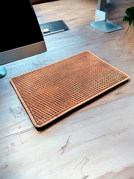 Tooled Leather Desktop Mat