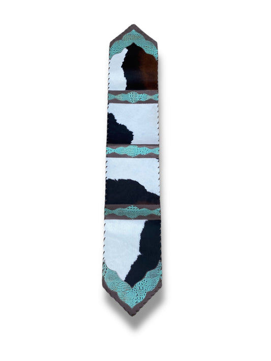 Croc Leather & Cowhide Table Runner (T03)