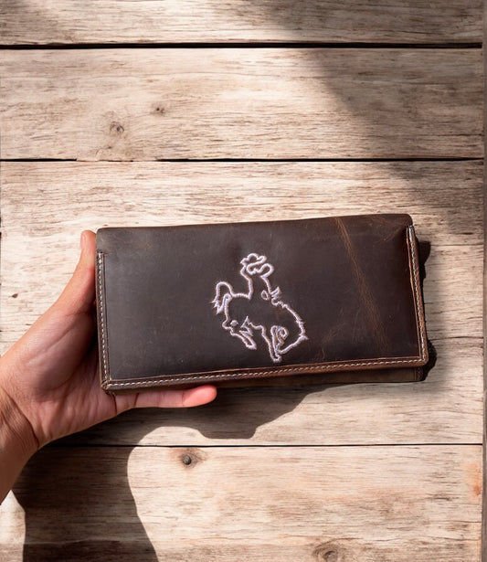 Bucking Horse Rustic Leather Women's Wallet