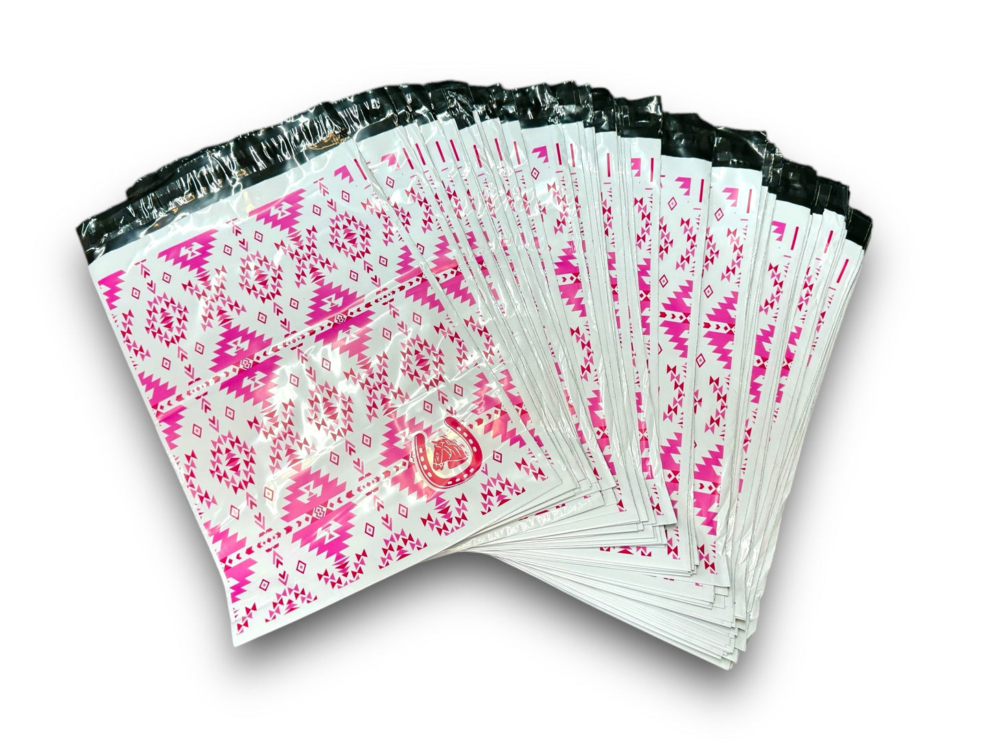 Pink Western Poly Shipping Bag 100 pcs