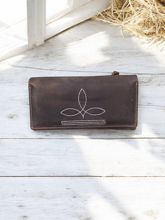 BootStitch Rustic Leather Wallet