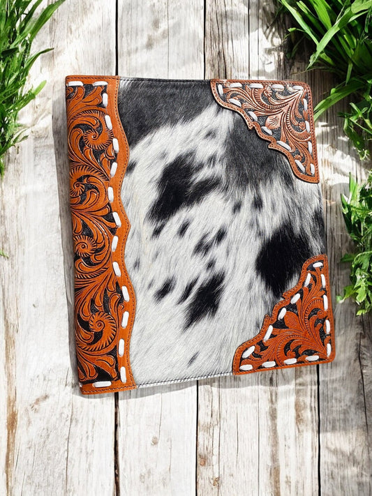 Cowhide Tooled Leather Planner