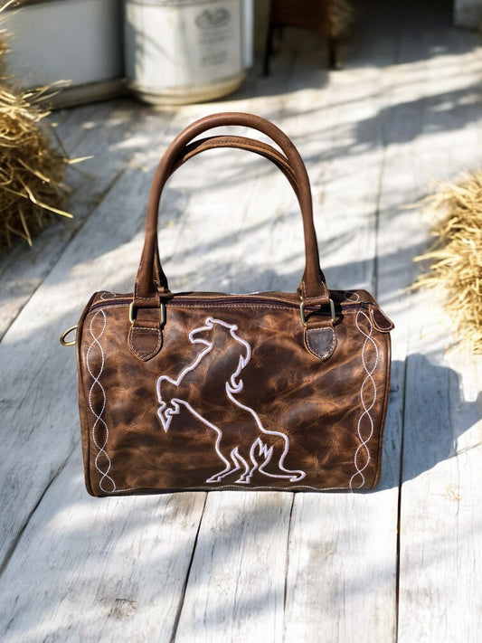 Horse Vintage Leather Speedy Bag