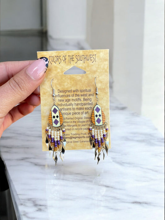 Southwest Beaded Earrings - Peppers