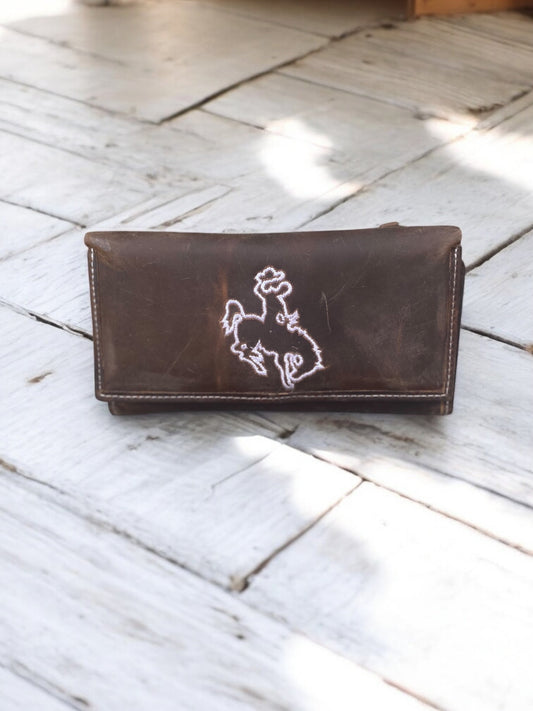 Bucking Horse Rustic Leather Wallet