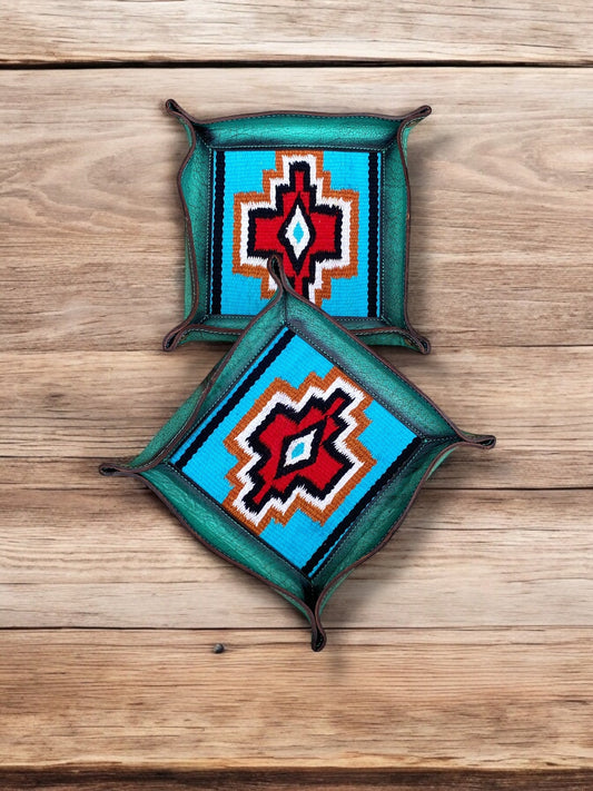 Mini Tray Turquoise Saddle Aztec