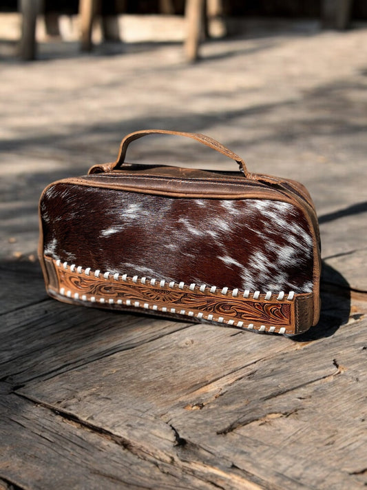 Crazy Horse Cowhide Toiletry Bag