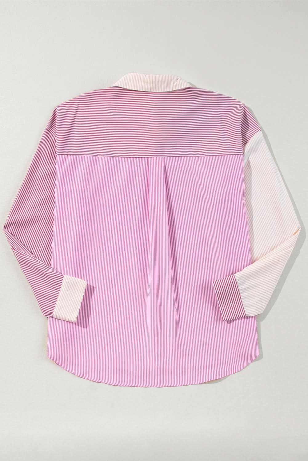 Plus size pink striped shirt