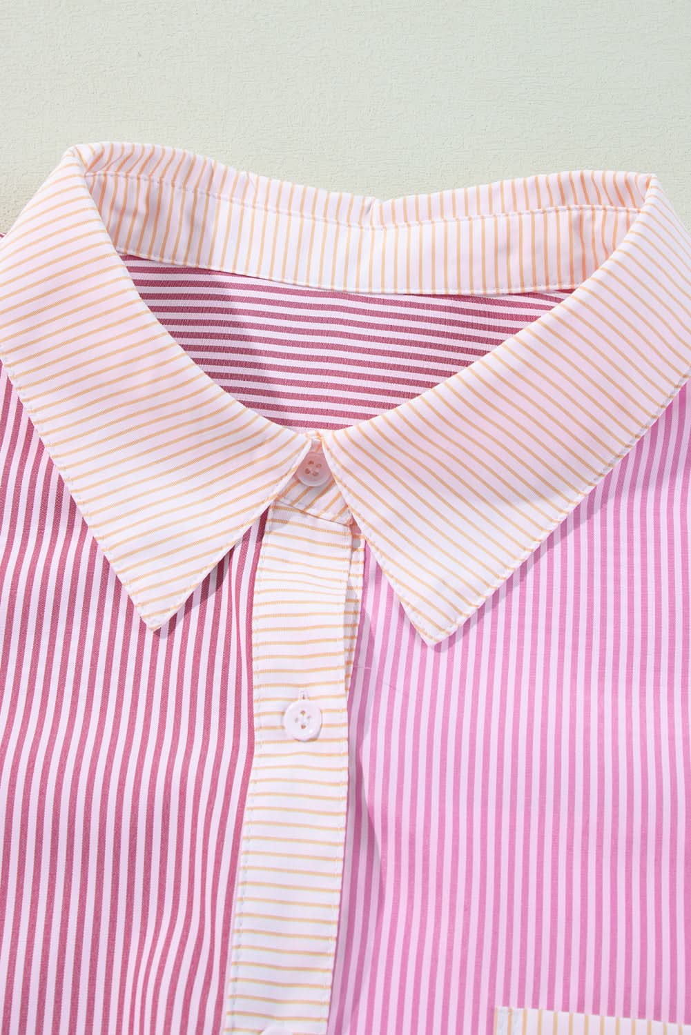 Plus size pink striped shirt