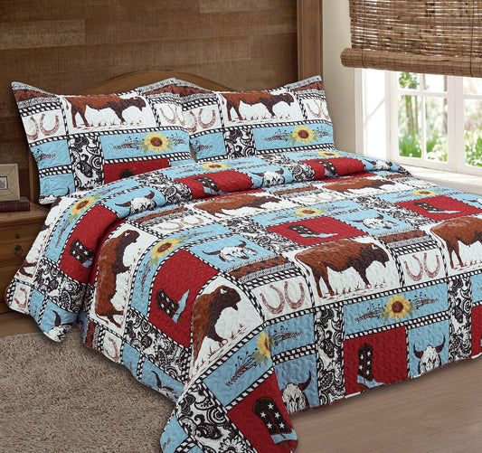 Buffalo Western 3pc Bedspread