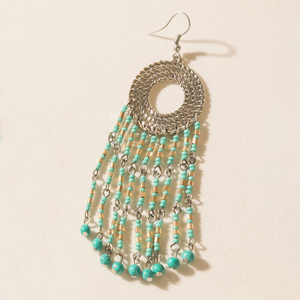 Myra Desert Jewel Earrings in Golden Sage