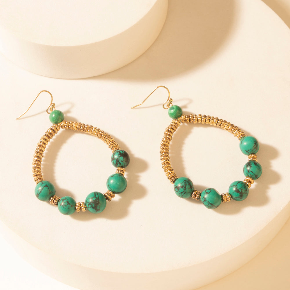 Myra Lonesome Sky Hoop Earrings in Coral Dust