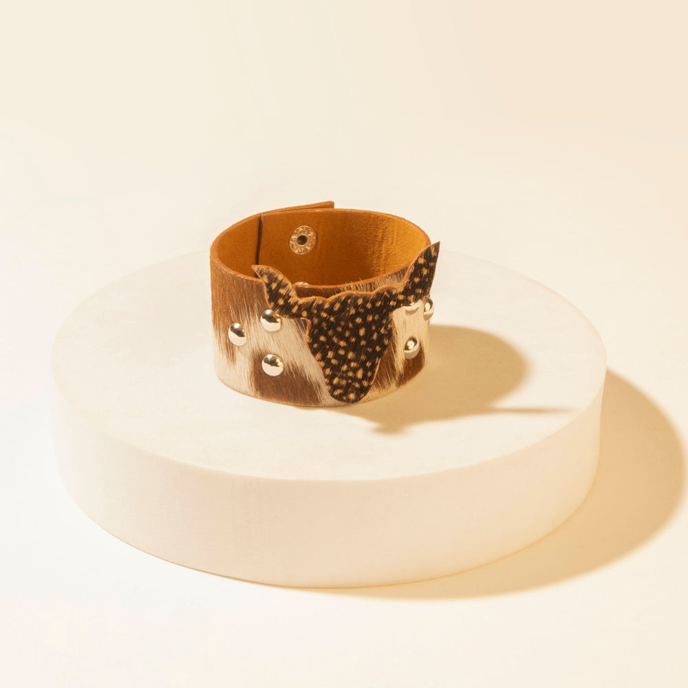 Myra Herd Boss Hairon Cuff in Speckled Brown