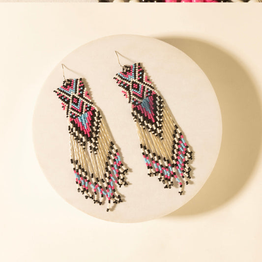 Myra Tidal treasure beaded earring in Ivory