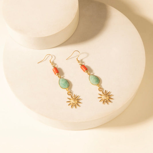 Myra Dawnflare Drop Earrings in Desert Turquoise