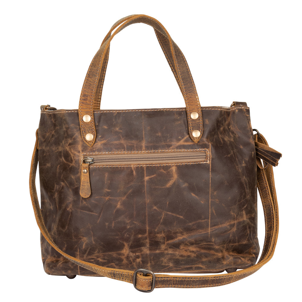 Myra Ultimate Choice Brown Suede Leather Handbag for Women â€“ Twin Top Handles, Crossbody Strap, Double Front Pockets