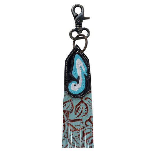 Blue Stripes Key Fob