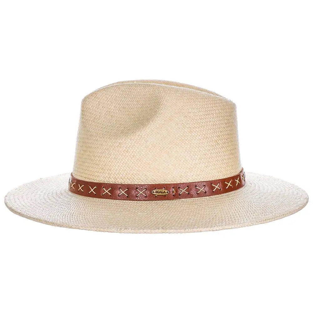 Scala Leon - Panama Straw Fedora Hat