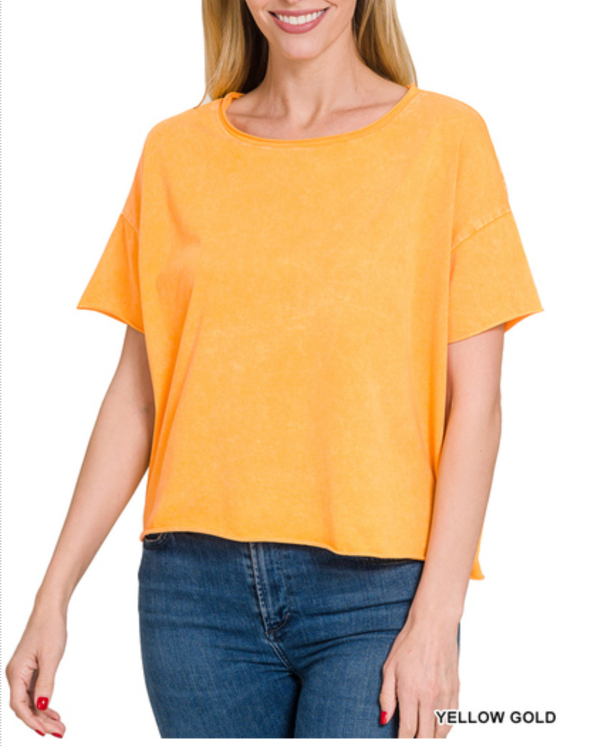Yellow Gold - Washed Tee Top
