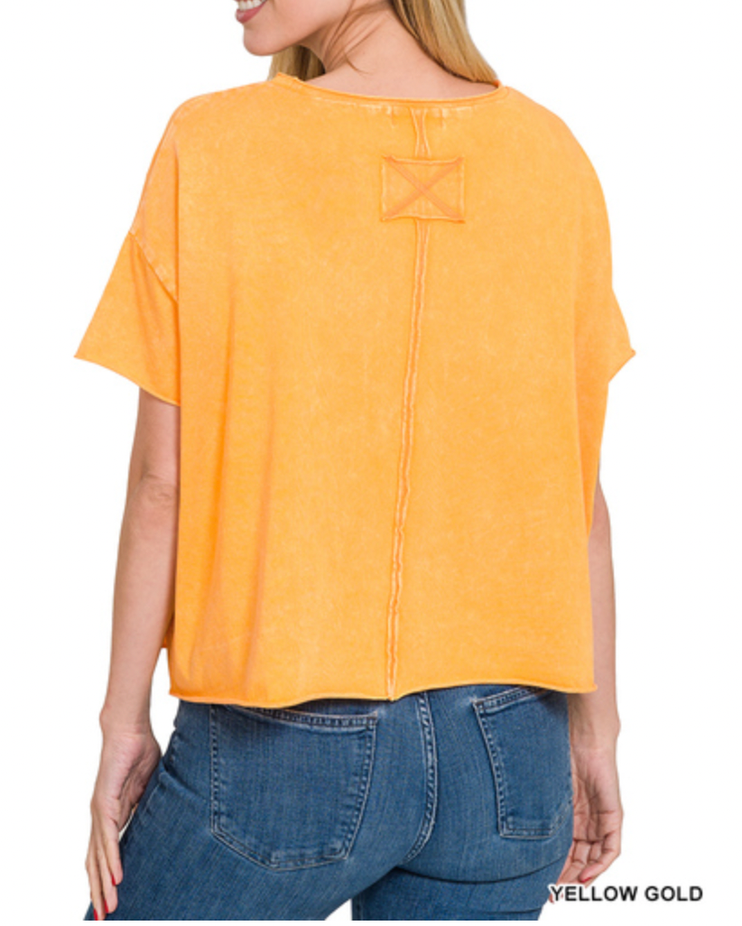 Yellow Gold - Washed Tee Top
