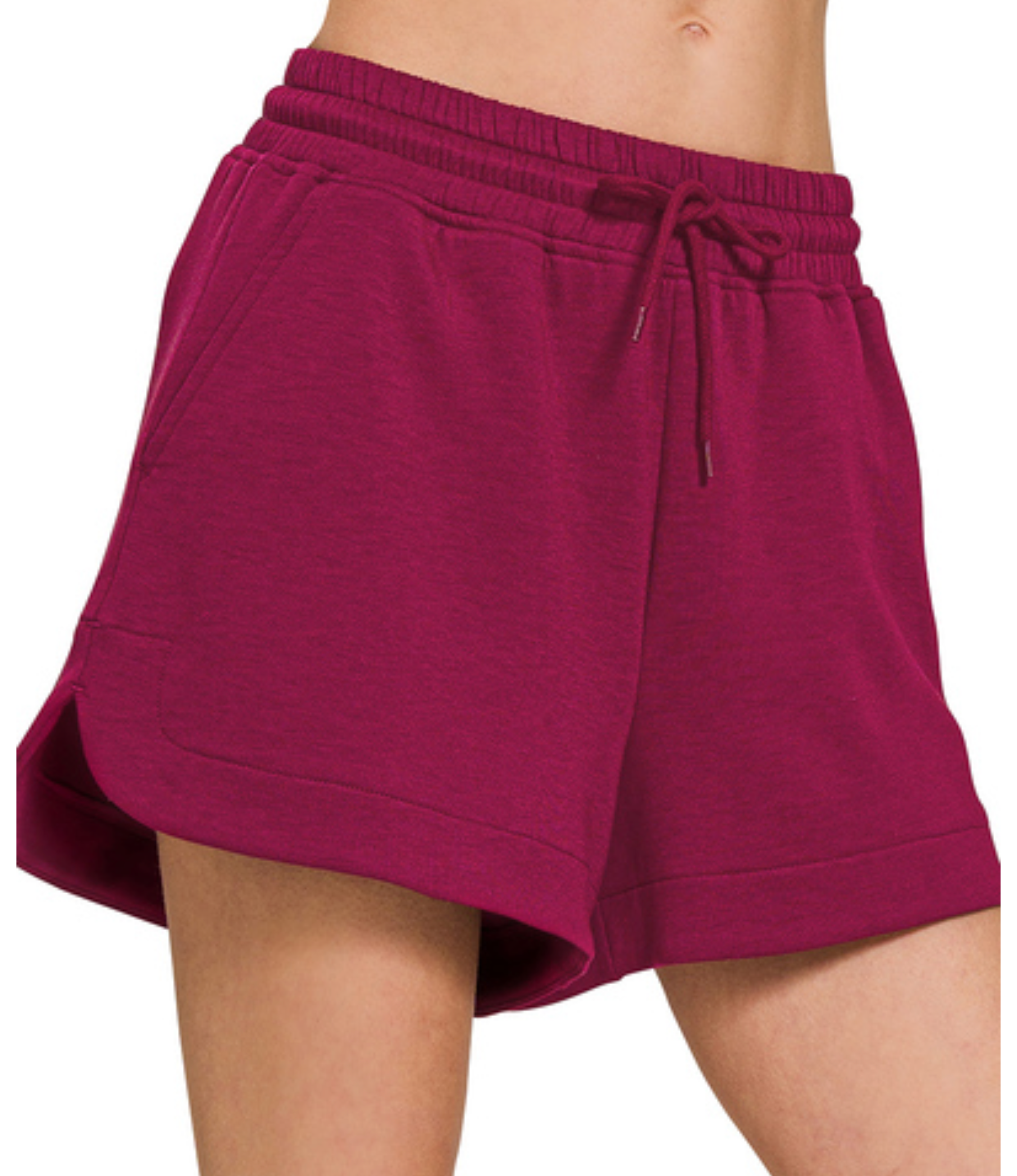 Cabernet - Scuba Elastic Waistband Shorts
