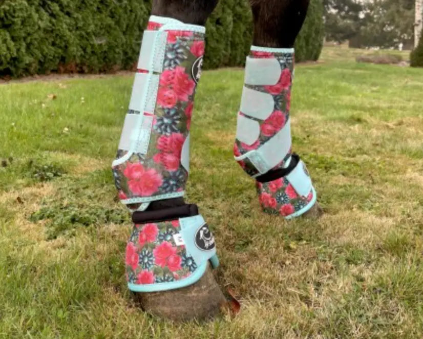 Turquoise Floral AirFlow Sports Boots- 2 Pack