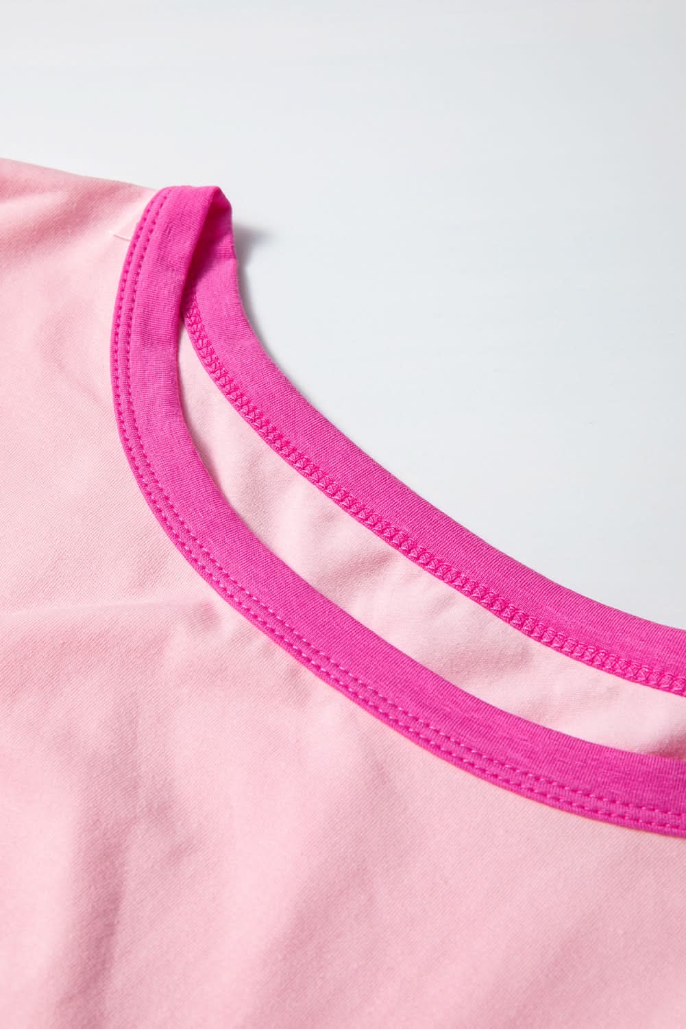 Trendy pink plus size long sleeve top