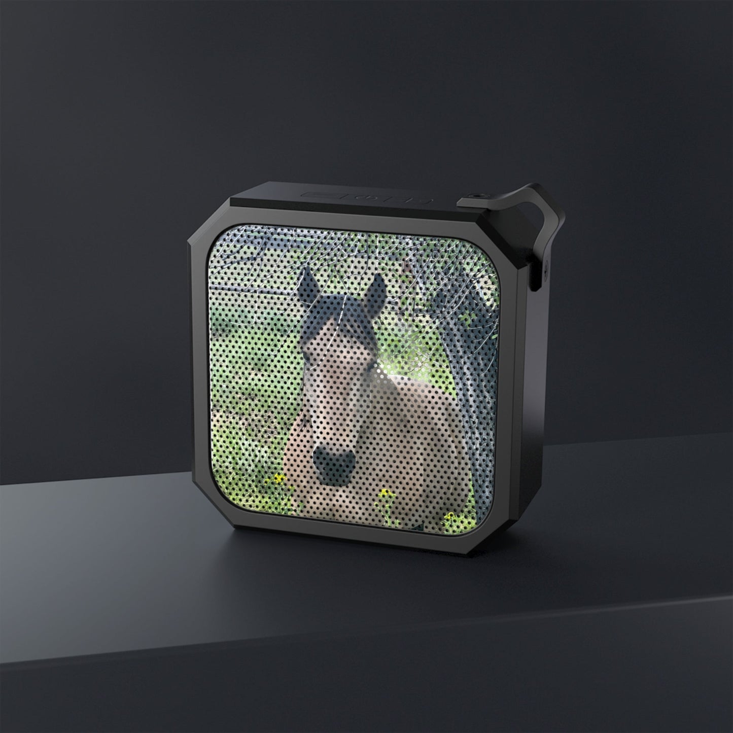 Custom Pet Photo Bluetooth Speaker, Waterproof Outdoor Speaker with Clip, Personalized Gift for Pet Lovers, Horse Girls, Dog Moms, Animal