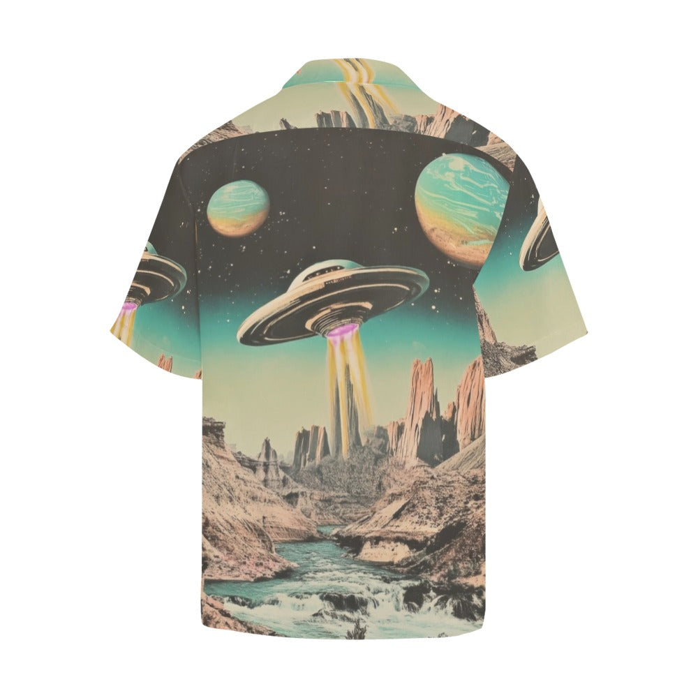 Baha Ranch Retro Pop Western Space Cowboy Camp Shirt